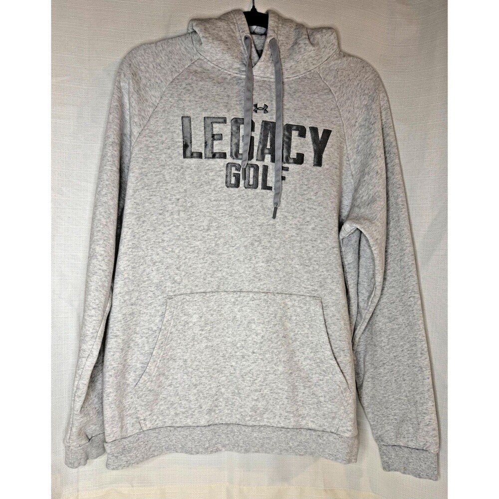 Under Armour Legacy Golf Hoodie Men’s Medium Gray Fleece Pullover Sweatshirt